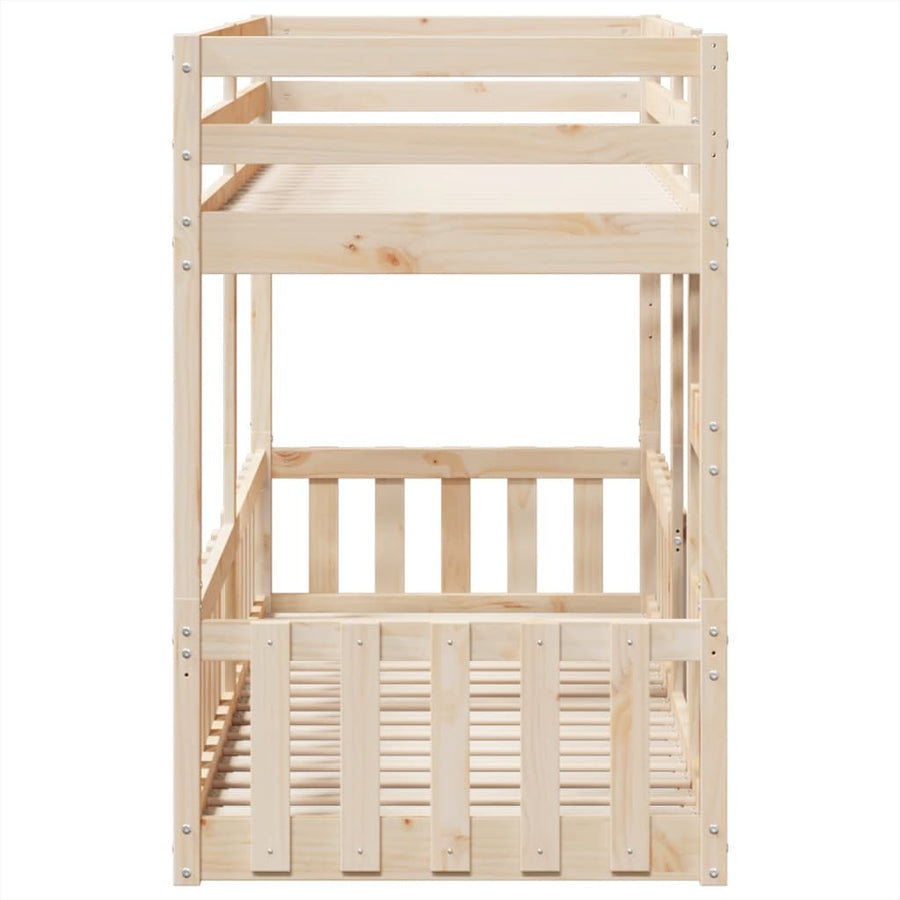 Stapelbed massief grenenhout 90x190 cm