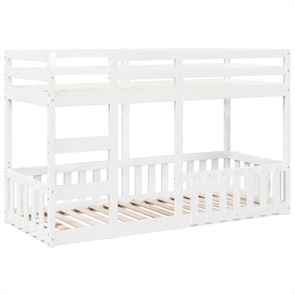 Stapelbed Massief Grenenhout 90 x 190 cm Wit