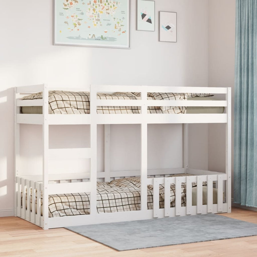 Stapelbed Massief Grenenhout 90 x 190 cm Wit