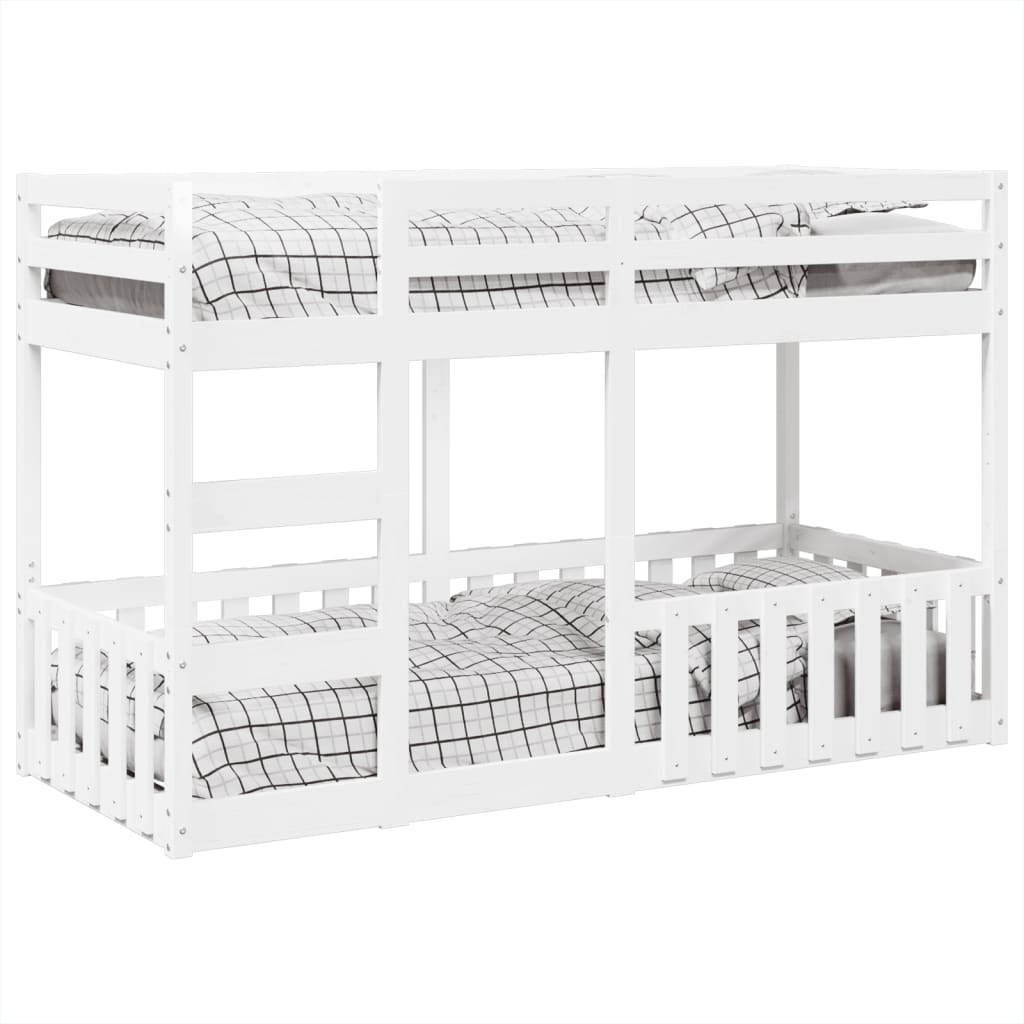 Stapelbed Massief Grenenhout 90 x 190 cm Wit