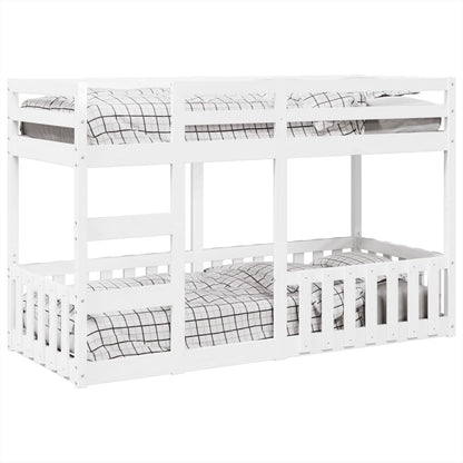Stapelbed Massief Grenenhout 90 x 190 cm Wit