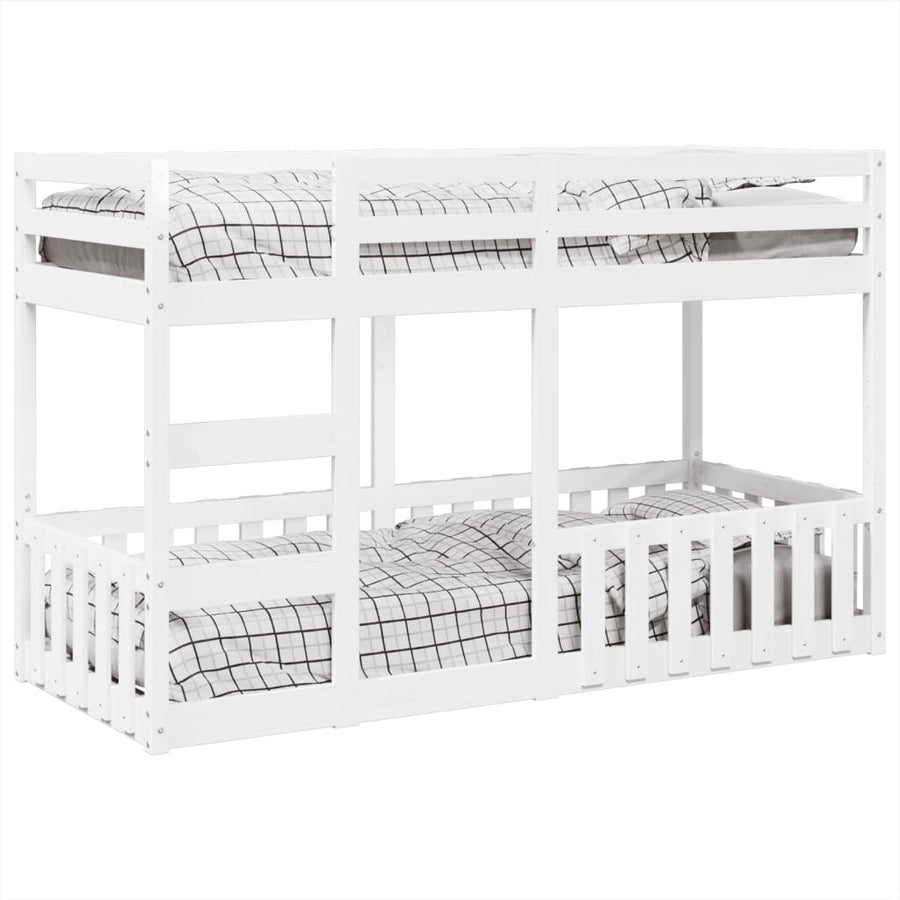 Stapelbed Massief Grenenhout 90 x 190 cm Wit