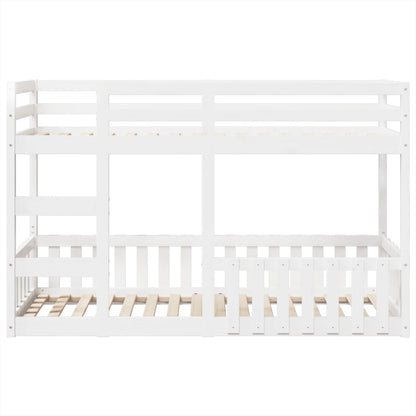 Stapelbed Massief Grenenhout 90 x 190 cm Wit