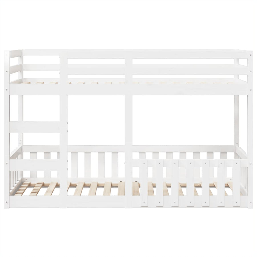 Stapelbed Massief Grenenhout 90 x 190 cm Wit