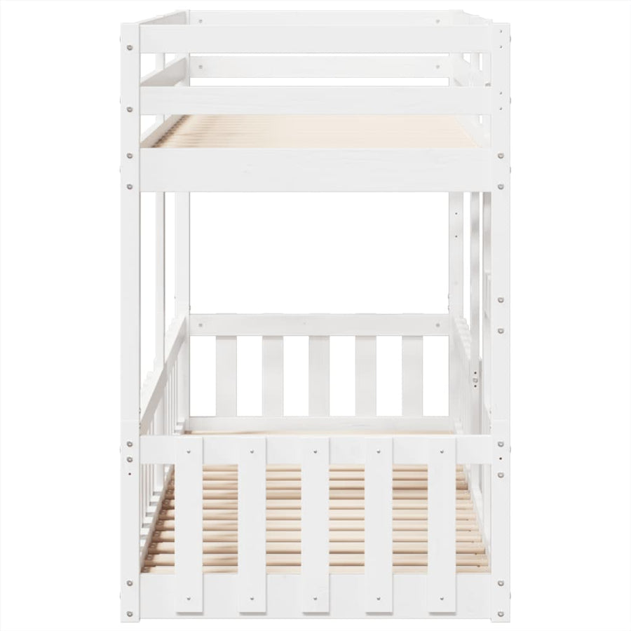 Stapelbed Massief Grenenhout 90 x 190 cm Wit