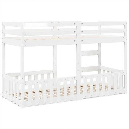 Stapelbed Massief Grenenhout 90 x 190 cm Wit