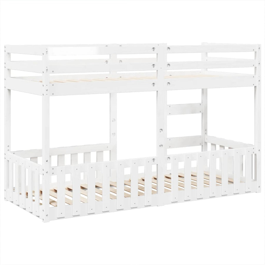 Stapelbed Massief Grenenhout 90 x 190 cm Wit