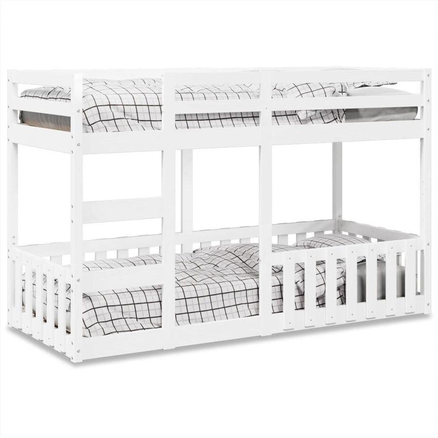Stapelbed Massief Grenenhout 90 x 190 cm Wit