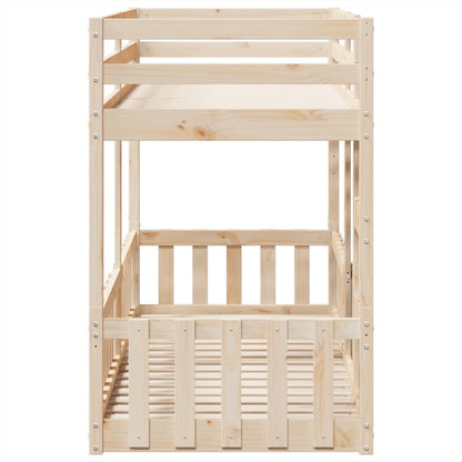 Stapelbed massief grenenhout 75x190 cm