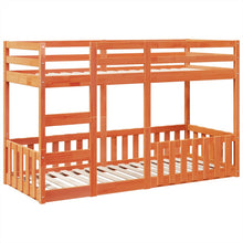 Stapelbed massief grenenhout wasbruin 75x190 cm