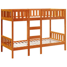 Stapelbed massief grenenhout wasbruin 90x200 cm