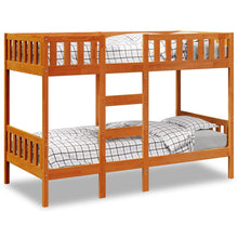 Stapelbed massief grenenhout wasbruin 90x200 cm