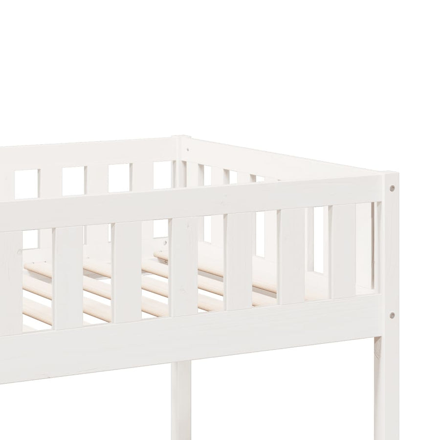 Stapelbed 90x190 cm massief grenenhout wit