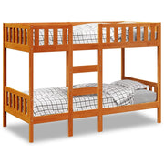 Stapelbed massief grenenhout wasbruin 90x190 cm