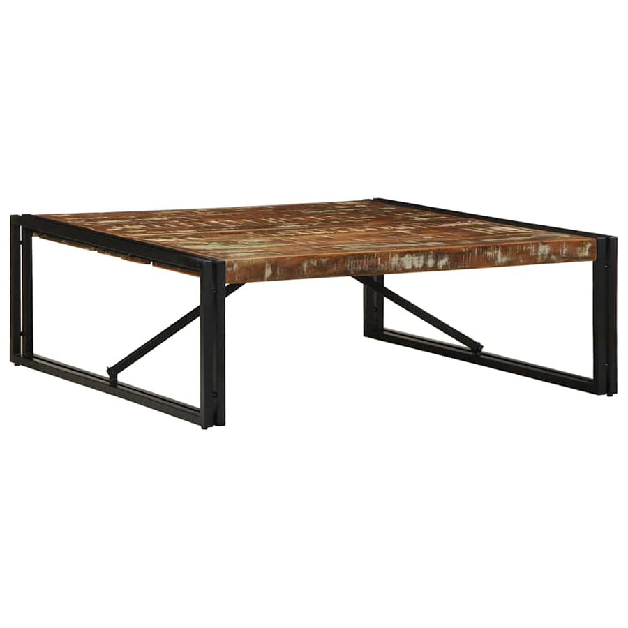 Salontafel 100x100x35 cm massief gerecycled hout meerkleurig