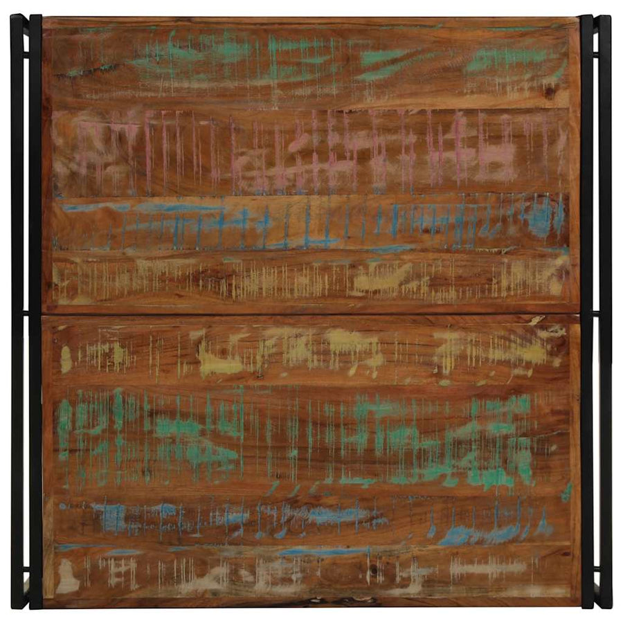 Salontafel 100x100x35 cm massief gerecycled hout meerkleurig