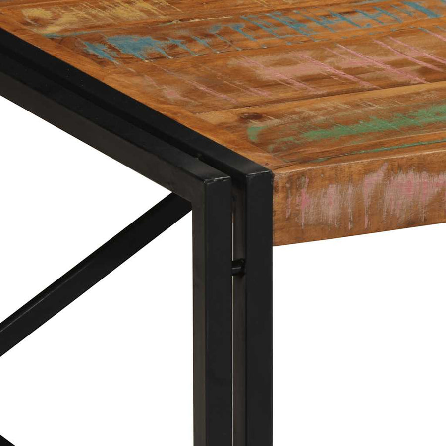 Salontafel 100x100x35 cm massief gerecycled hout meerkleurig