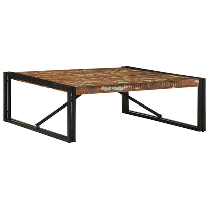 Salontafel 100x100x35 cm massief gerecycled hout meerkleurig