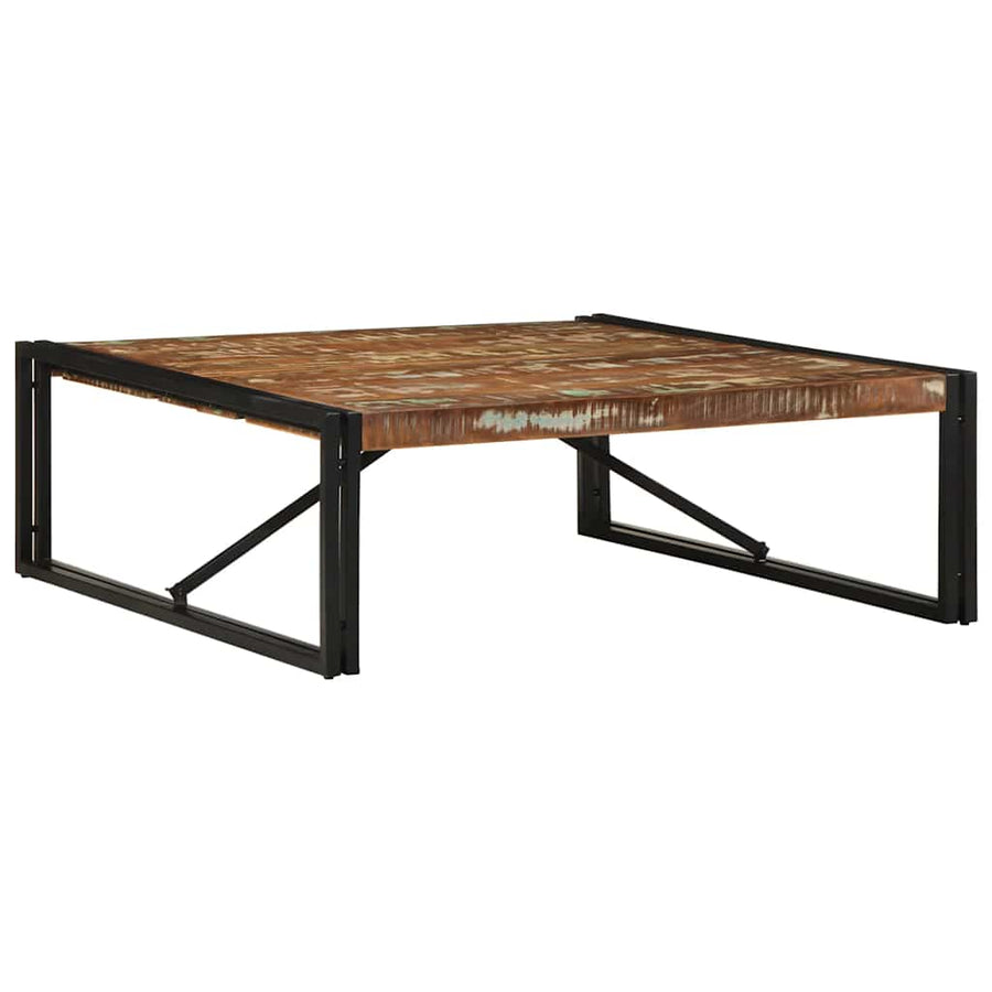 Salontafel 100x100x35 cm massief gerecycled hout meerkleurig