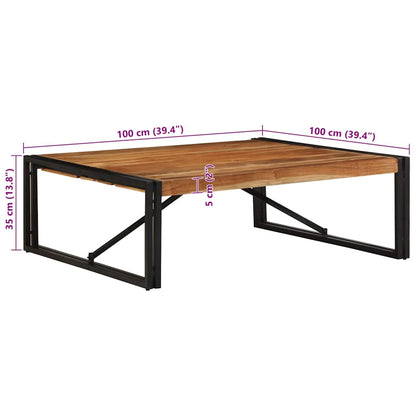 Salontafel 100x100x35 cm massief acaciahout