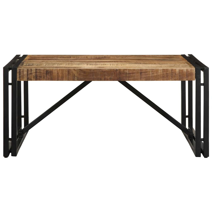 Salontafel 80x80x35 cm massief ruw mangohout