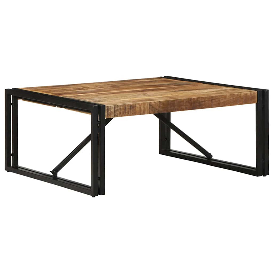 Salontafel 80x80x35 cm massief ruw mangohout