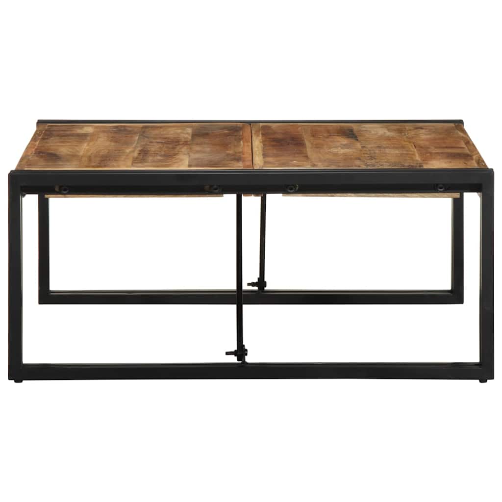 Salontafel 80x80x35 cm massief ruw mangohout