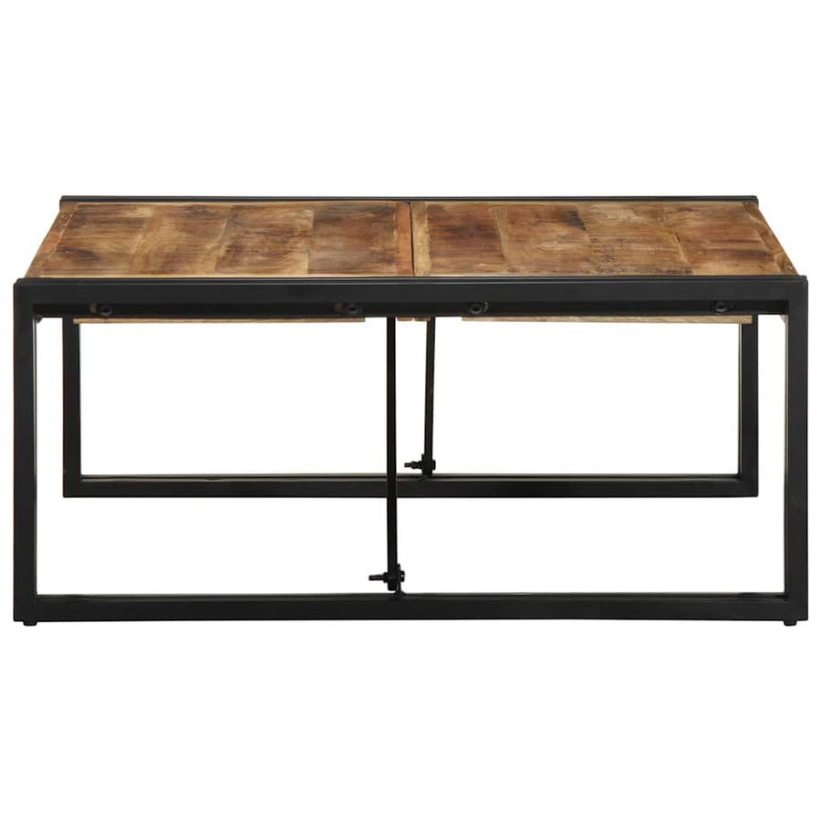 Salontafel 80x80x35 cm massief ruw mangohout