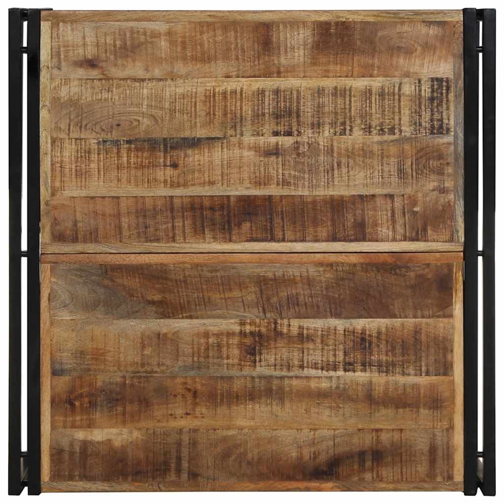 Salontafel 80x80x35 cm massief ruw mangohout
