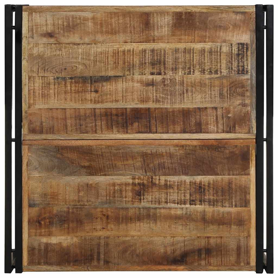 Salontafel 80x80x35 cm massief ruw mangohout