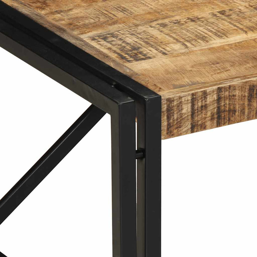 Salontafel 80x80x35 cm massief ruw mangohout