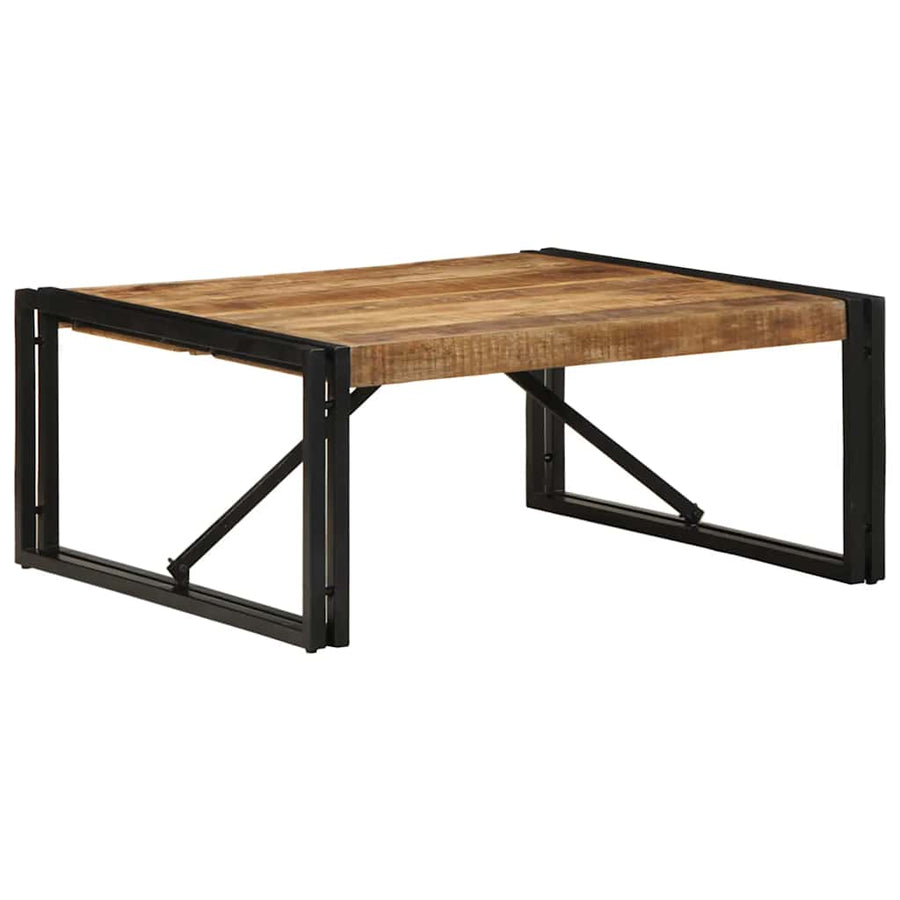 Salontafel 80x80x35 cm massief ruw mangohout