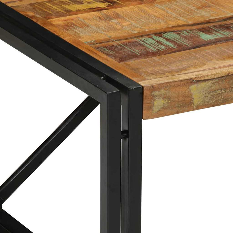 Salontafel 80x80x35 cm massief gerecycled hout meerkleurig