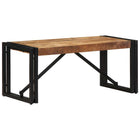 Coffee table 80x40x35 cm solid rough mango wood