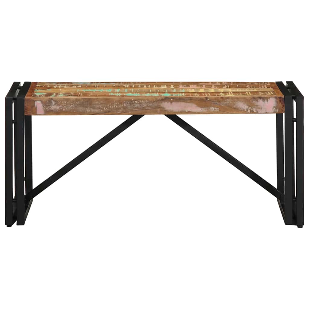 Salontafel 80x40x35 cm massief gerecycled hout meerkleurig