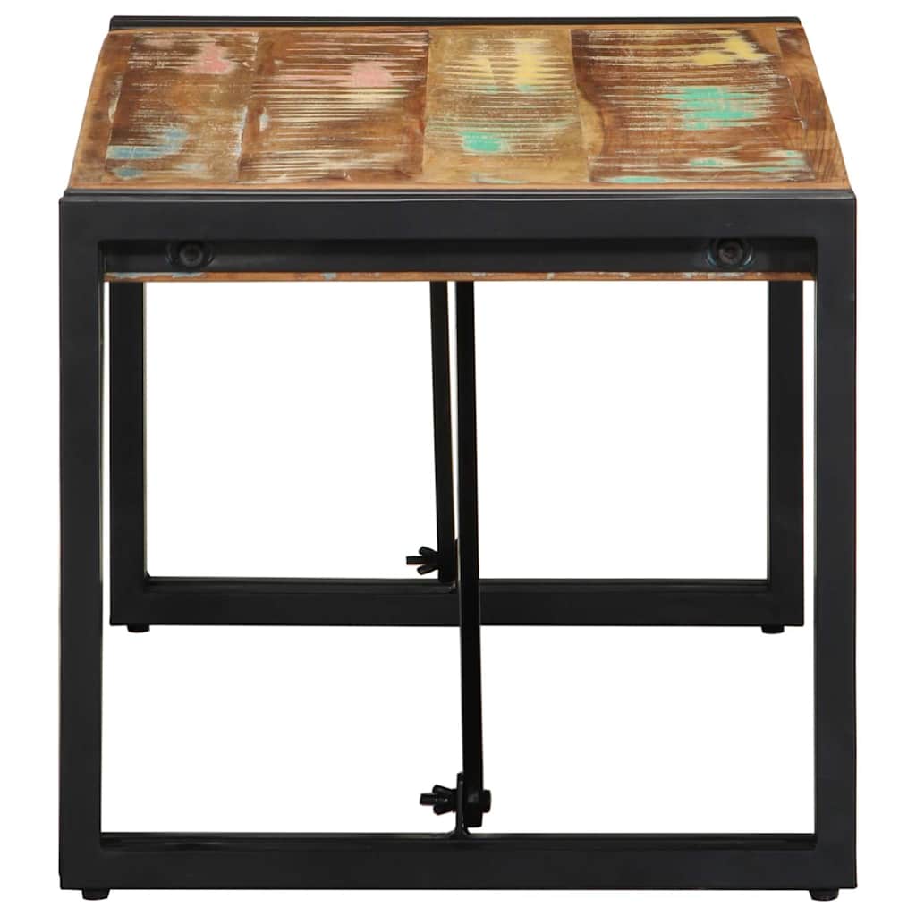 Salontafel 80x40x35 cm massief gerecycled hout meerkleurig