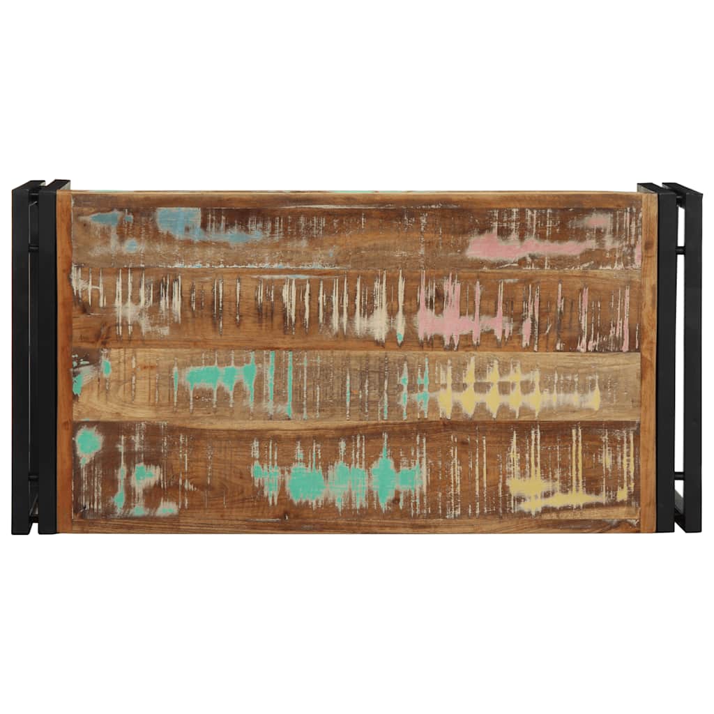 Salontafel 80x40x35 cm massief gerecycled hout meerkleurig