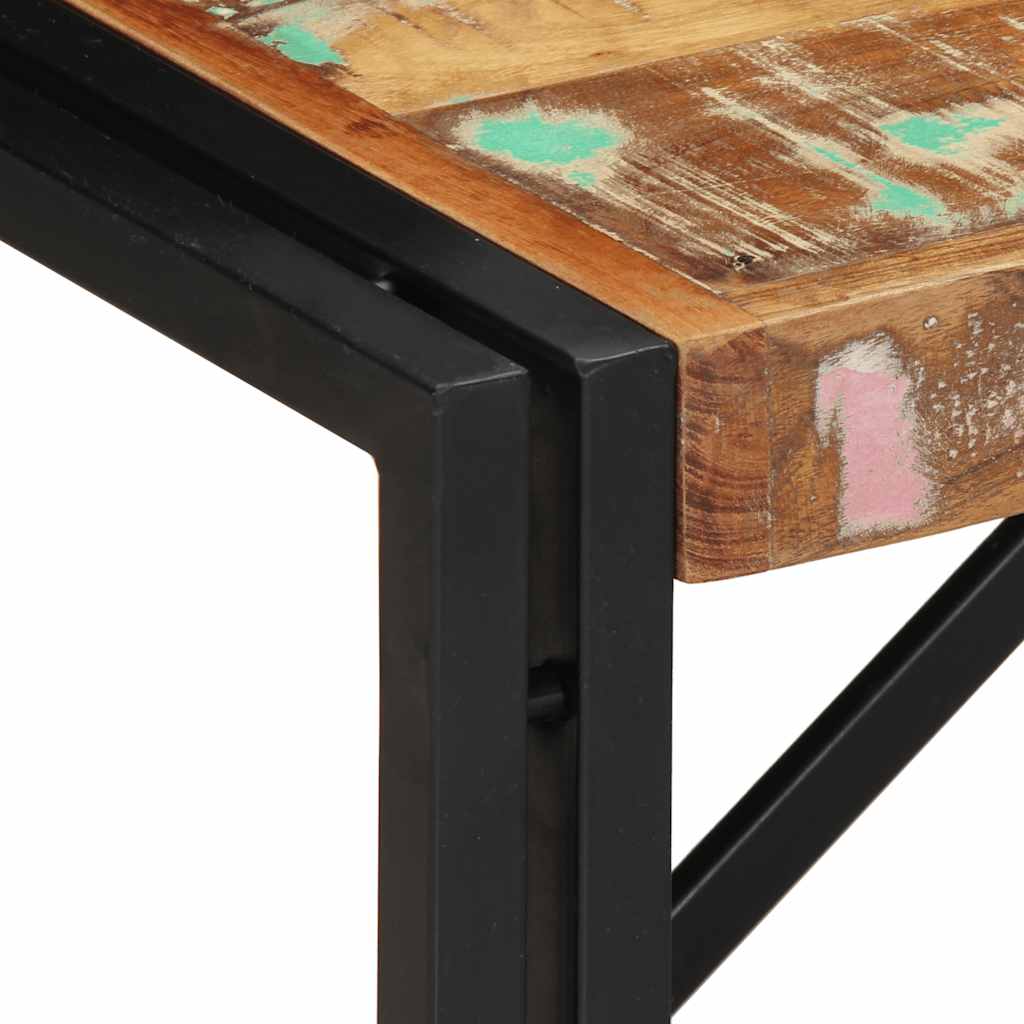 Salontafel 80x40x35 cm massief gerecycled hout meerkleurig