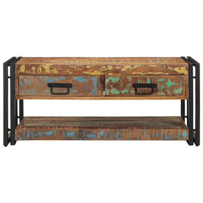 Salontafel 90x50x38 cm massief gerecycled hout meerkleurig