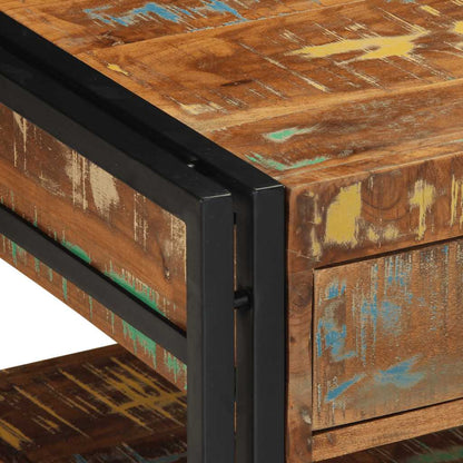 Salontafel 90x50x38 cm massief gerecycled hout meerkleurig