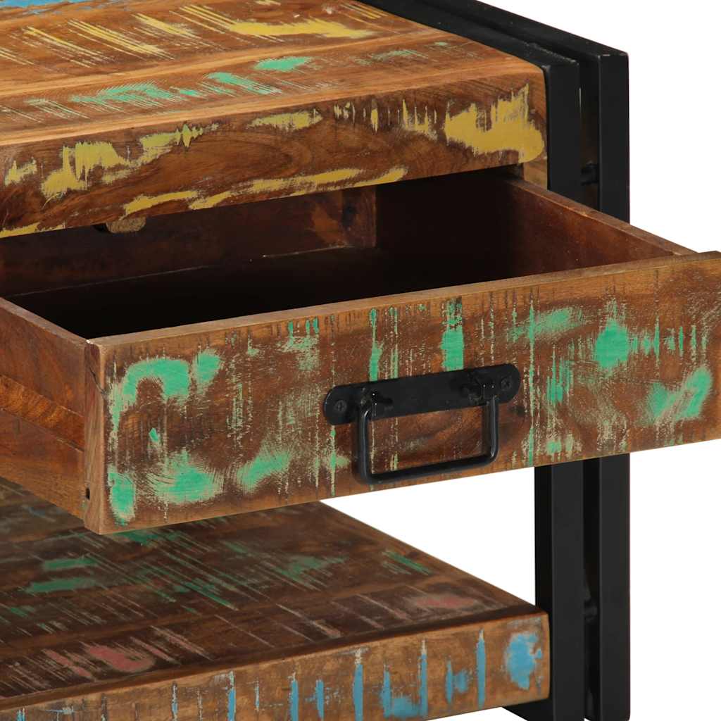 Salontafel 90x50x38 cm massief gerecycled hout meerkleurig