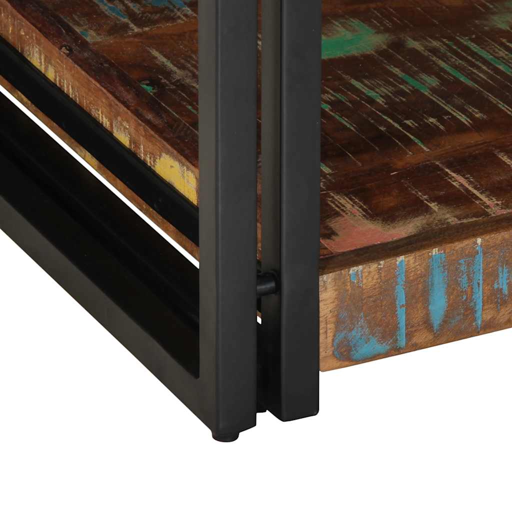 Salontafel 90x50x38 cm massief gerecycled hout meerkleurig