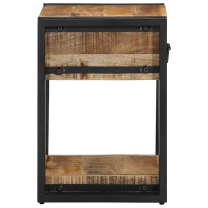 Nachtkastje 40x35x50 cm massief ruw hout mango