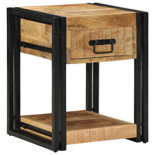 Nachtkastje 40x40x50 cm Massief ruw hout Mango