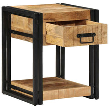 Nachtkastje 40x40x50 cm Massief ruw hout Mango