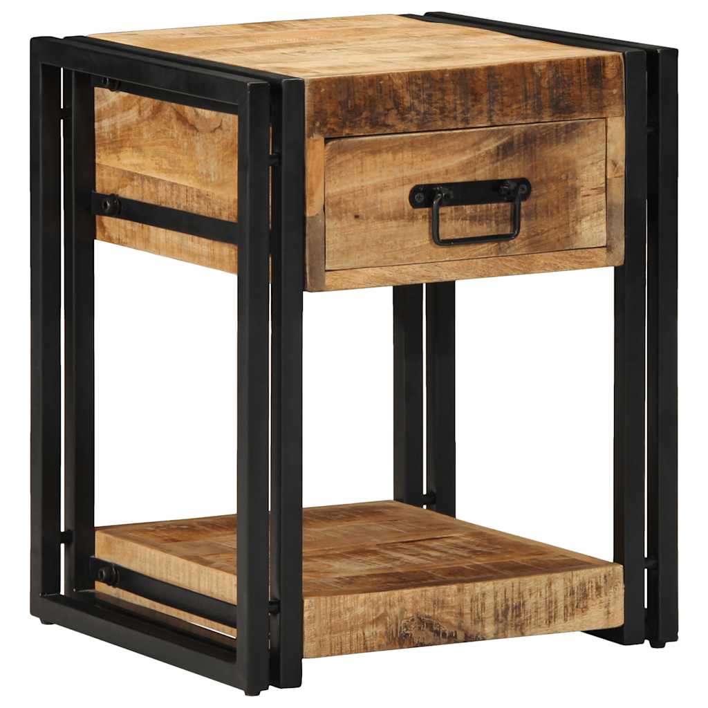 Nachtkastje 40x40x50 cm Massief ruw hout Mango