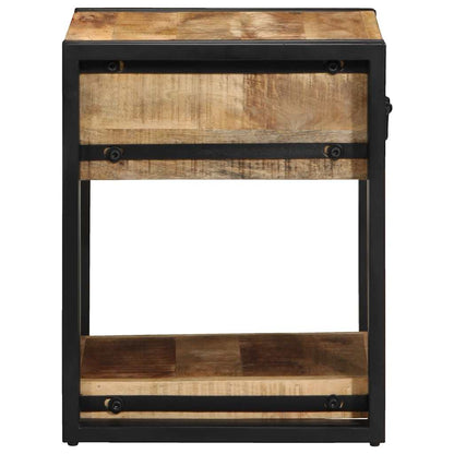Nachtkastje 40x40x50 cm Massief ruw hout Mango