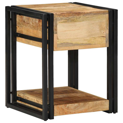 Nachtkastje 40x40x50 cm Massief ruw hout Mango