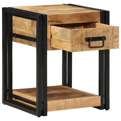 Nachtkastjes 2 stuks 40x40x50 cm Massief ruw hout Mango