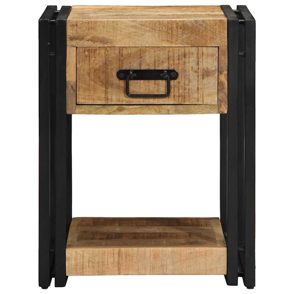 Nachtkastjes 2 stuks 40x40x50 cm Massief ruw hout Mango